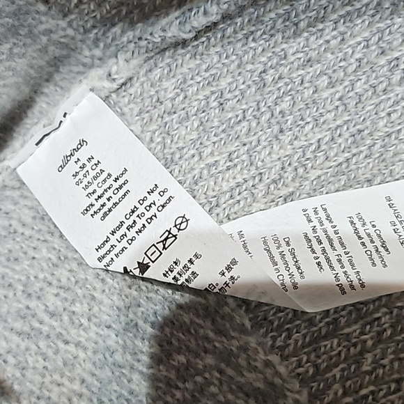 All Birds Merino Wool Gray Cardigan - Picture 5 of 5